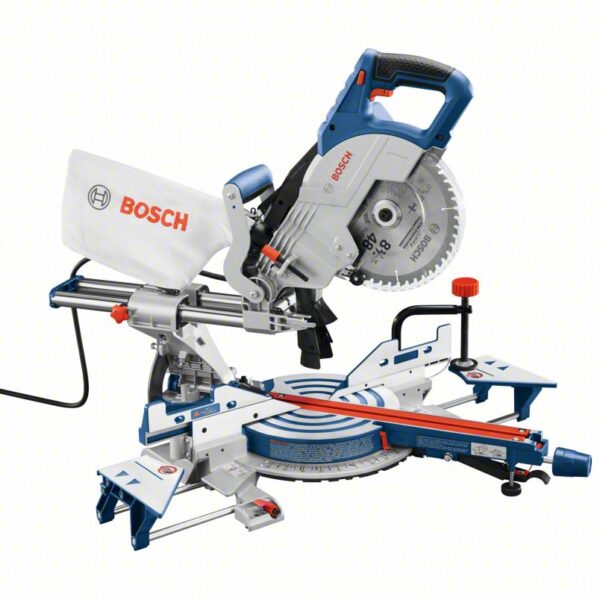 BOSCH Miter Saw: Sliding, 12 in Max. Cut Wd @ 0 Deg. Miter, 52° Left to 60° Right, 120V AC