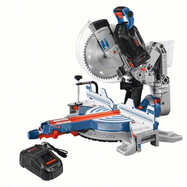 Miter Saw Kit: 12 in Blade Dia., 52° Left to 60° Right, 47° Left to 47° Right, 8 Ah Battery Capacity - Image 5