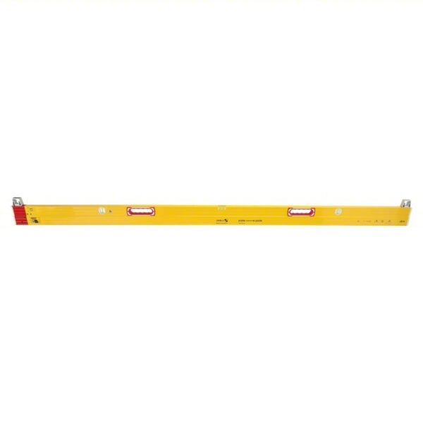 STABILA Plate Level: Level & Plumb, Box, 2, Plain, No Top Read Window, 84 in Overall Lg, Hang Hole