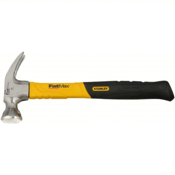 Straight Claw Hammer: Steel, Ribbed Grip, Graphite Handle, 20 oz Head Wt, 13 in Overall Lg, Smooth - Image 2