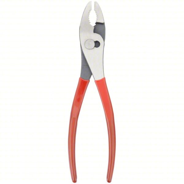 Slip Joint Plier: 1 1/2 in Max Jaw Opening, 9 5/8 in Overall Lg, 2 3/8 in Jaw Lg, Std Cushion Grip