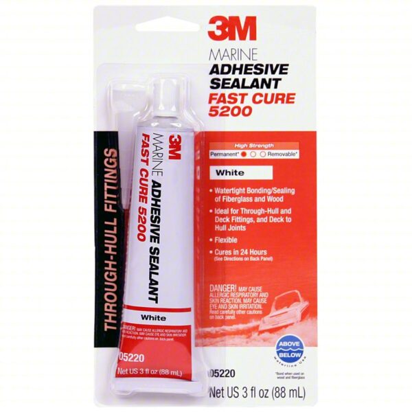 3M Polyurethane Adhesive Sealant: FC 5200, White, 3 oz Container Size, Tube - Image 4