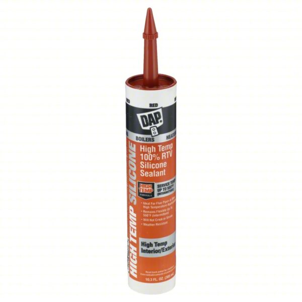 DAP Silicone Sealant: High Temp, Red, 10 oz, Cartridge