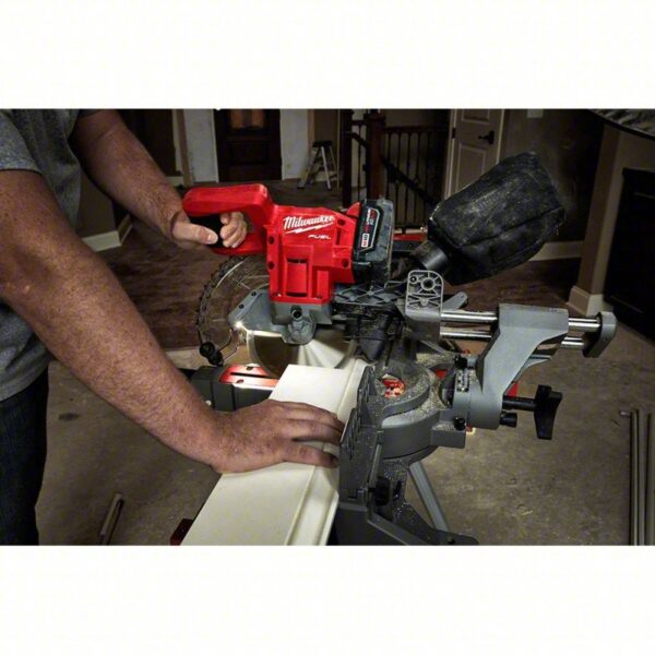 Miter Saw: 7 1/4 in Blade Dia., Sliding, 45° Left to 45° Right, 48° Left to 48° Right, (1) Bare Tool - Image 2