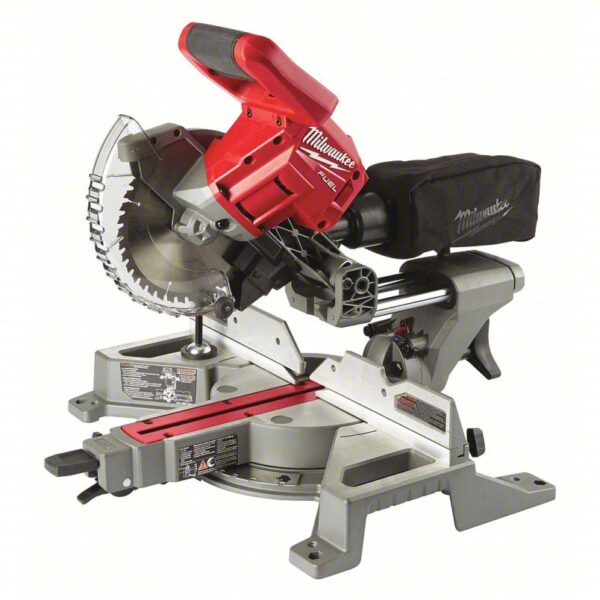 Miter Saw: 7 1/4 in Blade Dia., Sliding, 45° Left to 45° Right, 48° Left to 48° Right, (1) Bare Tool