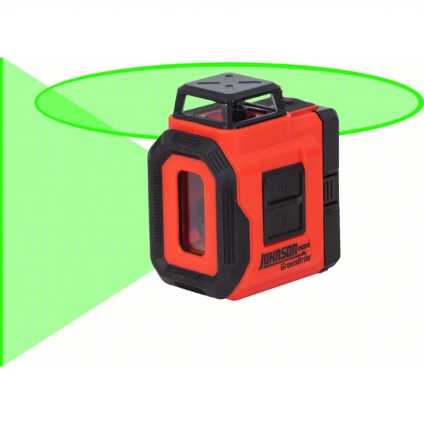 JOHNSON LEVEL Cross Line Laser: 2 Lines and 0 Dots, Green Beam, 0 Planes, ±3/16 in @ 30 ft Accuracy - Image 2