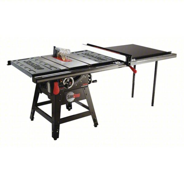 SAWSTOP Table Saw: 120V AC, 14A, 52 1/2 in Max. Cut Wd Right of Blade, 4,000 RPM Max. Blade Speed