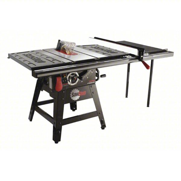 SAWSTOP Table Saw: 120V AC, 14A, 36 1/2 in Max. Cut Wd Right of Blade, 4,000 RPM Max. Blade Speed