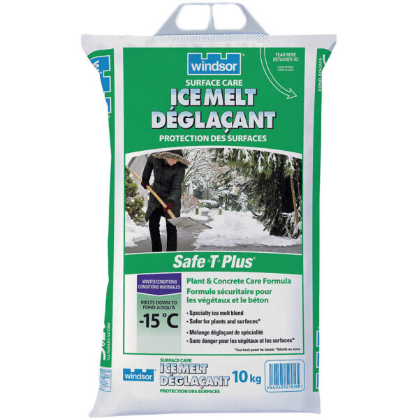 SAFE-T-PLUS ICE MELT, -15 ° C, 10 KG, SODIUM CHLORIDE/POTASSIUM CHLORIDE/UREA, BAG