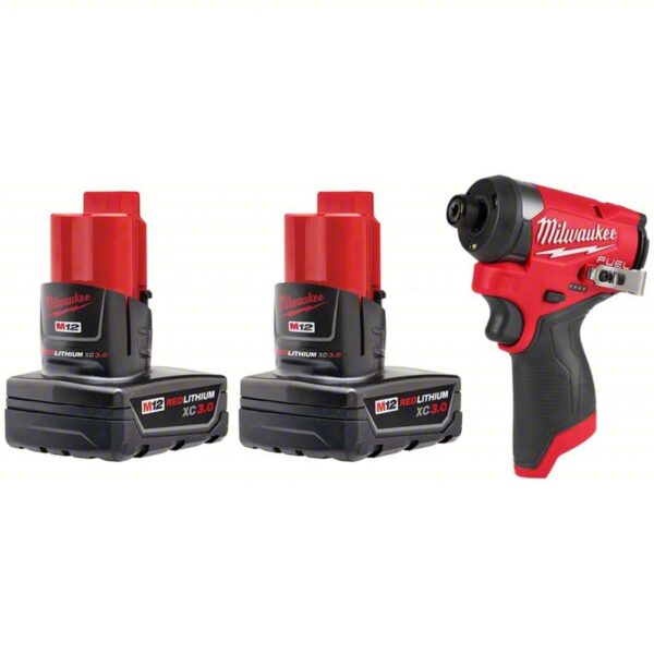 Batteries and Impact Driver: 1,500 in-lb Max. Torque, 3,600 RPM Free Speed, 4,000 Impacts per Minute