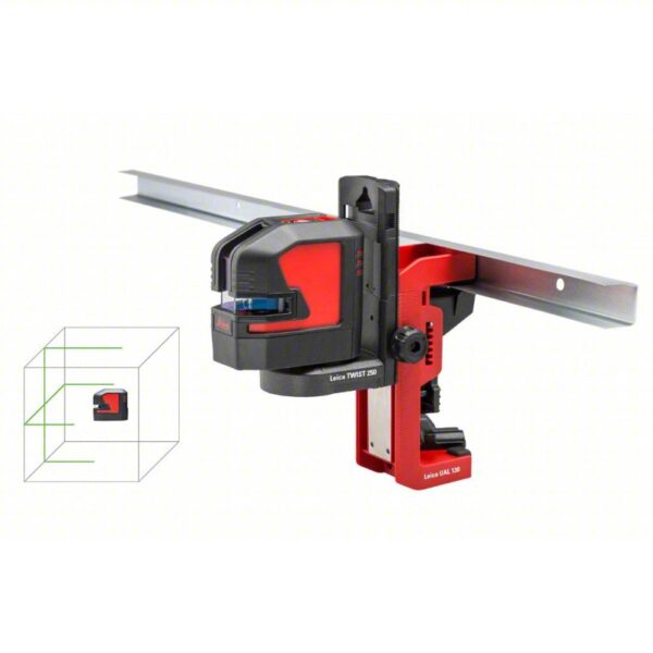 LEICA LINO Cross Line Laser: 2 Lines and 0 Dots, Green Beam, 0 Planes, ±0.0079 in @ 33 ft Accuracy - Image 3