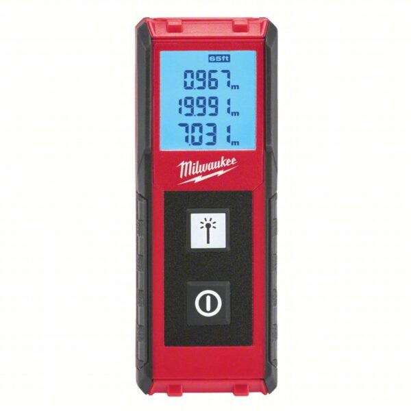 MILWAUKEE Laser Distance Meter: Continuous Measurement, Inch/Metric, 65 ft, ± 0.125 in, AAA, Digital - Image 3