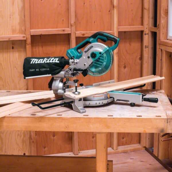 Miter Saw: 7 1/2 in Blade Dia., Sliding, 47° Left to 57° Right, 45° Left to 45° Right, (1) Bare Tool - Image 2