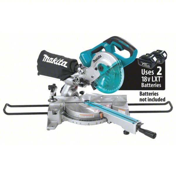 Miter Saw: 7 1/2 in Blade Dia., Sliding, 47° Left to 57° Right, 45° Left to 45° Right, (1) Bare Tool