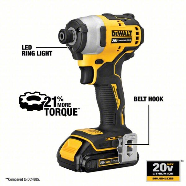 Impact Driver: 1,700 in-lb Max. Torque, 2,800 RPM Free Speed, 3,200 Impacts per Minute, Bare Tool - Image 3