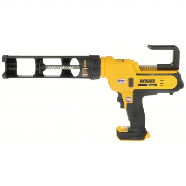 DEWALT Caulk Gun Kit: 20V DC, Cartridge, 10 oz For Container Size, 21 in/min, (1) 2 Ah, Open Frame