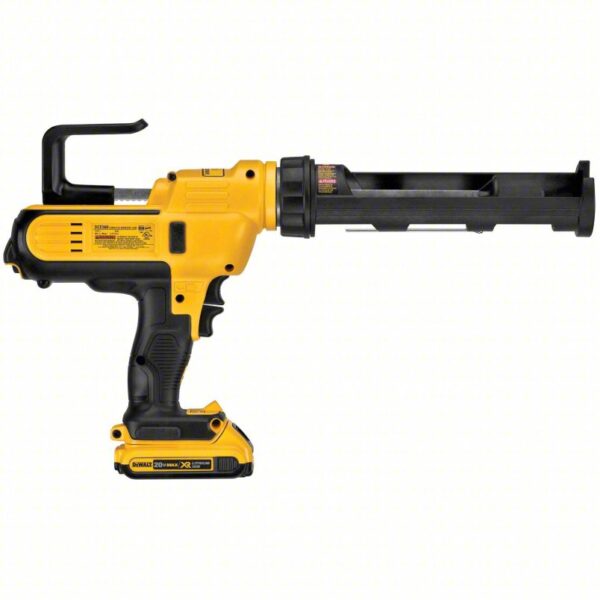 DEWALT Caulk Gun Kit: 20V DC, Cartridge, 10 oz For Container Size, 21 in/min, (1) 2 Ah, Open Frame - Image 6