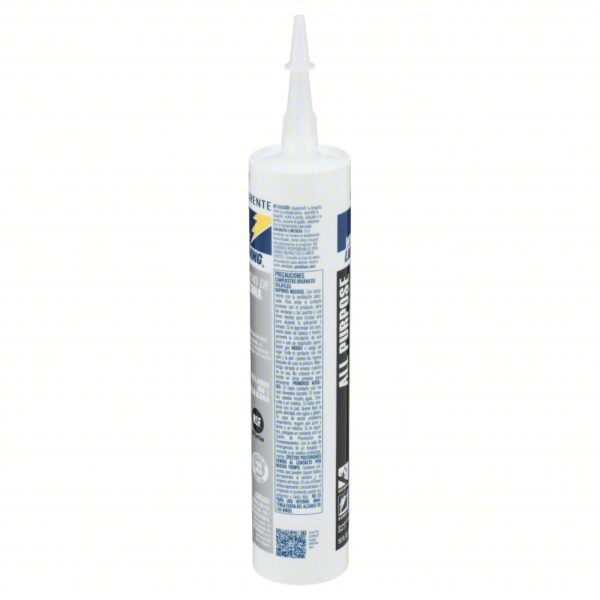 WHITE LIGHTNING Silicone Sealant: Silicone Rubber, Clear, 10 oz, Cartridge - Image 2