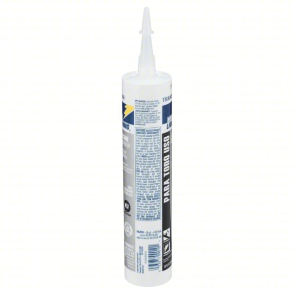 WHITE LIGHTNING Silicone Sealant: Silicone Rubber, Clear, 10 oz, Cartridge - Image 4