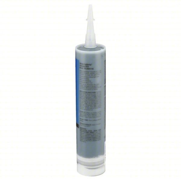 WHITE LIGHTNING Silicone Sealant: Black, 10 oz, Cartridge, 501% or More Elongation Range - Image 3