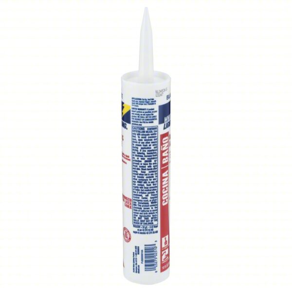 WHITE LIGHTNING Hybrid Caulk: Kitchen & Bath, White, 10 oz Container Size, Cartridge - Image 3