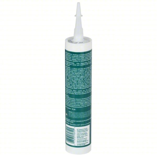 DOW CORNING Silicone Sealant: 748, White, 10 oz, Cartridge, 301% to 500% Elongation Range - Image 2