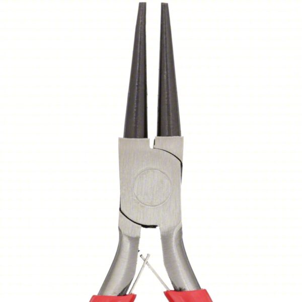 Round Nose Plier: 1 1/4 in Max Jaw Opening, 5 in Overall Lg, 1 in Jaw Lg, 1/8 in Tip Wd, Serrated - Image 2