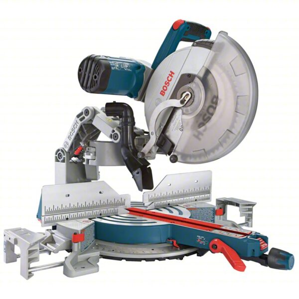 BOSCH Corded Miter Saws: Sliding, 13 1/2 in Max. Cut Wd @ 0 Deg. Miter, 52° Left and 60° Right, 120V