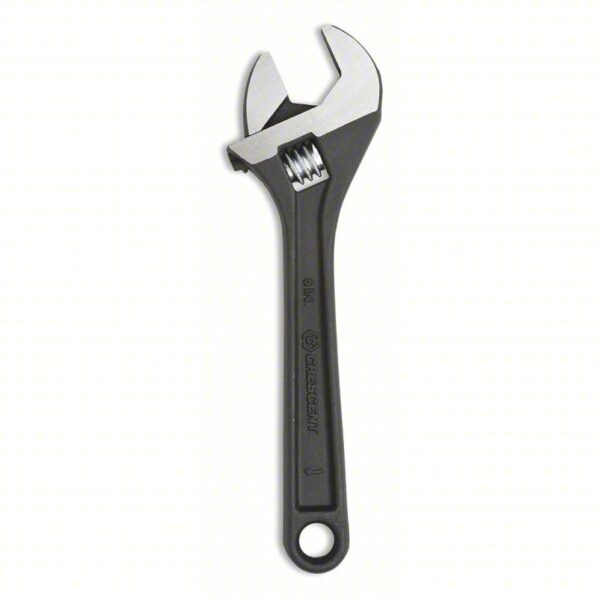 CRESCENT Adjustable Wrench: Alloy Steel, Black Oxide, 6 in Overall Lg, 15/16 in Jaw Capacity