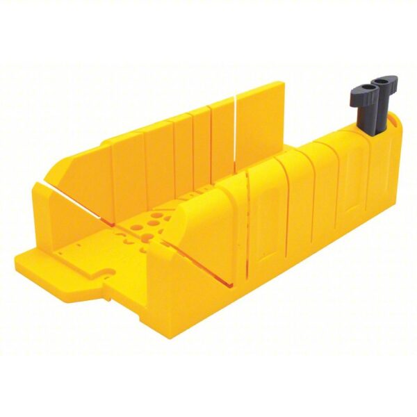 STANLEY Clamping Miter Box: 8 1/4 in Lg, 4 1/2 in Wd, 12 1/4 in Ht, 14 in Miter Saws