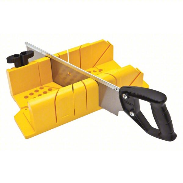 STANLEY Clamping Miter Box: 14 in Lg, 3 3/4 in Ht, 14 in Miter Saws