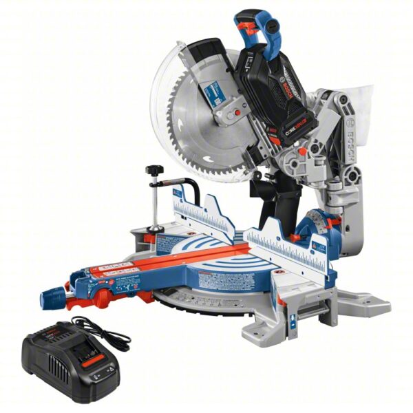 Miter Saw Kit: 12 in Blade Dia., 52° Left to 60° Right, 47° Left to 47° Right, 8 Ah Battery Capacity