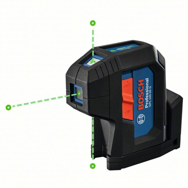 BOSCH Dot Laser: 0 Lines and 3 Dots, Green Beam, 0 Planes, 100 - 200 ft Range w/o detector, 0 Lines - Image 3