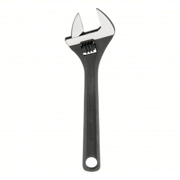 PROTO Adjustable Wrench: Alloy Steel, Black Oxide, 8 5/32 in Overall Lg, 1 7/32 in Jaw Capacity, Std - Image 2