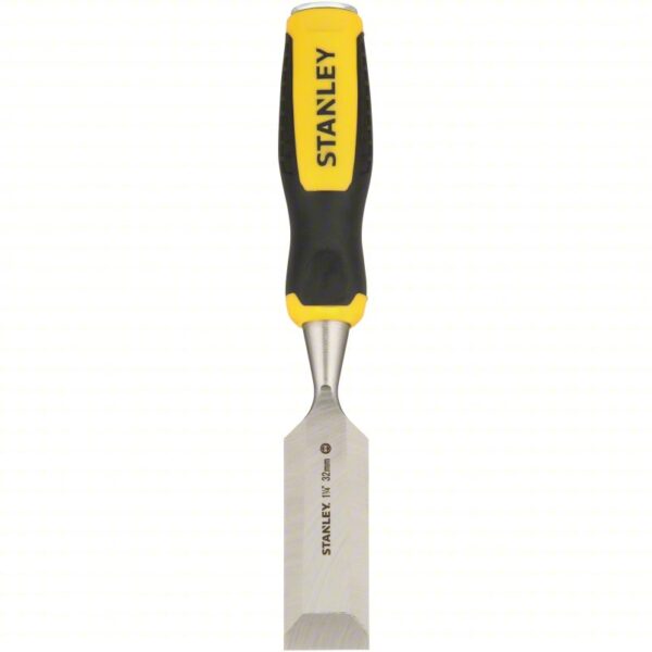 Short Blade Chisel: Plastic, 9 1/4 in Overall Lg, 1 1/2 in Wd, Straight Tip Shape