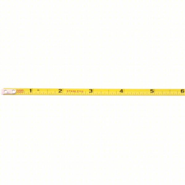 STANLEY Diameter Tape Measure: Loop Tip, Plastic, Narrow Blade, Silver, Steel, Yellow, 33-115 - Image 2