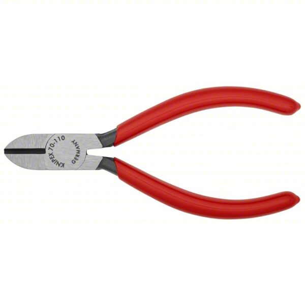 Diagonal Cutting Plier: Std, Straight, Narrow, 5/8 in Jaw Lg, 5/8 in Jaw Wd, 4 1/4 in Overall Lg