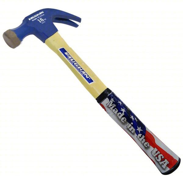 Nail Hammer, 16 oz.: Steel, Textured Grip, Fiberglass Handle, 16 oz Head Wt, 13 in Overall Lg - Image 5