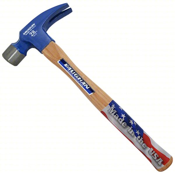 Linemans Rip Hammer, 28 oz.: Steel, Plain Grip, Wood Handle, 28 oz Head Wt, 18 in Overall Lg, Smooth