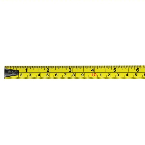 KESON Tape Measure: Inch/Metric, Nonmagnetic Single Hook Tip, Plastic, 10 ft / 3 m, 5 ft Standout Lg - Image 4