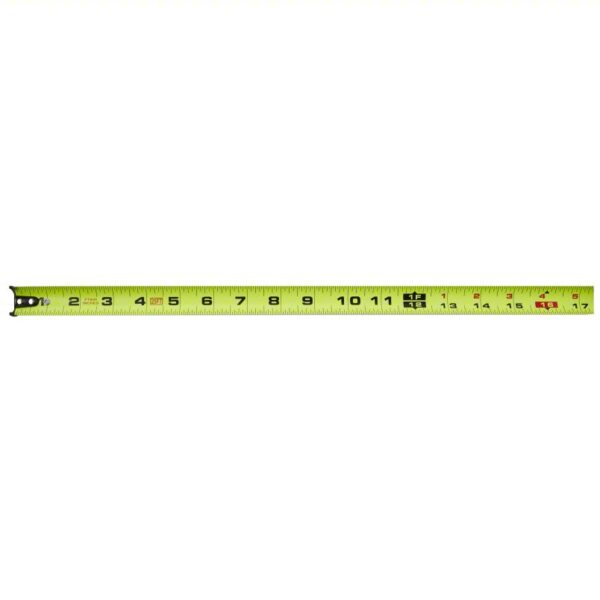 KESON Tape Measure: Inch, Nonmagnetic Double Hook Tip, Plastic with Rubberized Grip, 16 ft, Black - Image 2