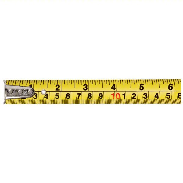 KESON Tape Measure: Inch/Metric, Nonmagnetic Single Hook Tip, Plastic with Rubberized Grip, 1/16 in - Image 2