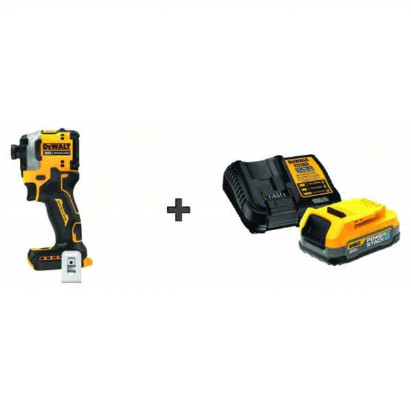 Impact Driver,20V DC,Bonus Battery: 1,825 in-lb Max. Torque, 3,250 RPM Free Speed, Brushless Motor