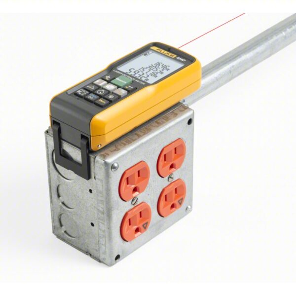 FLUKE Laser Distance Meter: Inch/Metric, 2 in – 260 ft, + 1 mm, AAA, Rubber, Digital, Red - Image 2