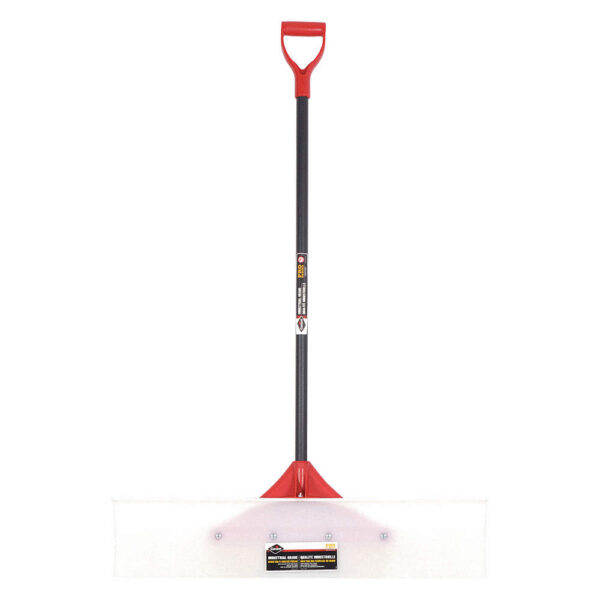 SNOW PUSHER, D-GRIP, 55 IN HANDLE, 36 X 12 IN BLADE, FIBERGLASS/UHMW POLYETHYLENE