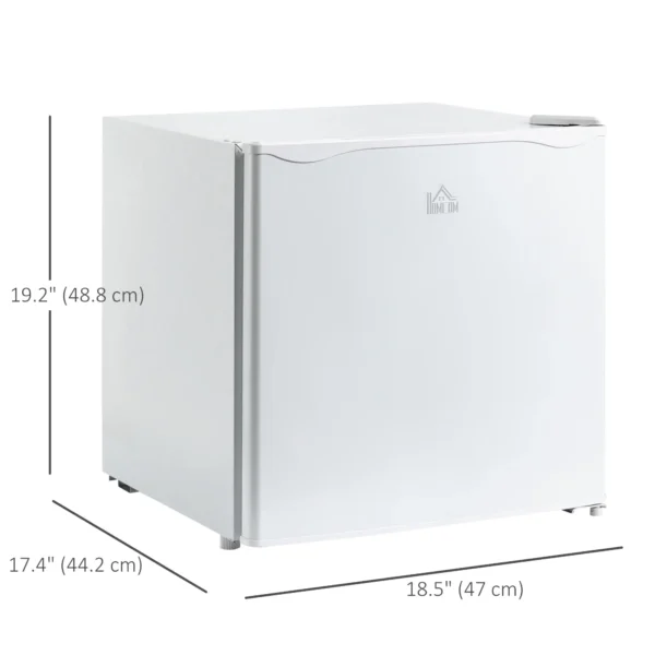 HOMCOM 1.1 Cu. Ft. Mini Freezer, Compact Upright Freezer with Reversible Door, Removable Shelf, Adjustable Temperature, White - Image 4