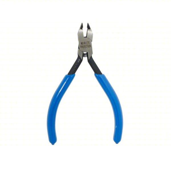 Diagonal Cutting Plier: Semiflush, Straight, Pointed, 1/2 in Jaw Lg, 1/2 in Jaw Wd, Std Cushion Grip - Image 2