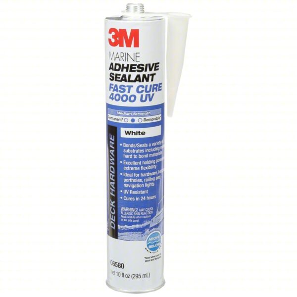 3M Polyurethane Adhesive Sealant: 4000 UV, White, 10 oz Container Size, Cartridge - Image 3