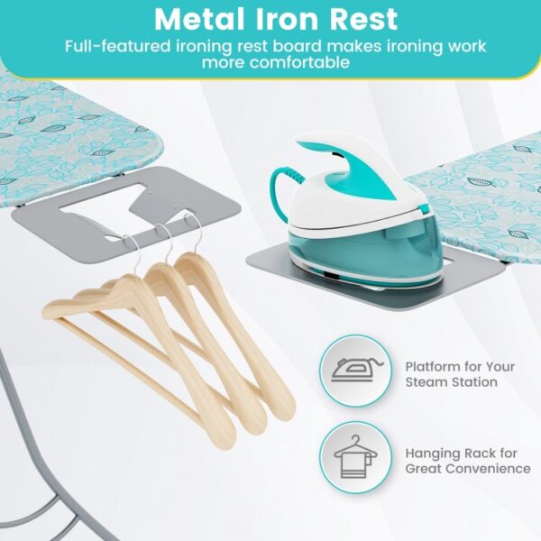 Foldable Ironing Board with Iron Rest and Adjustable Height - Image 2