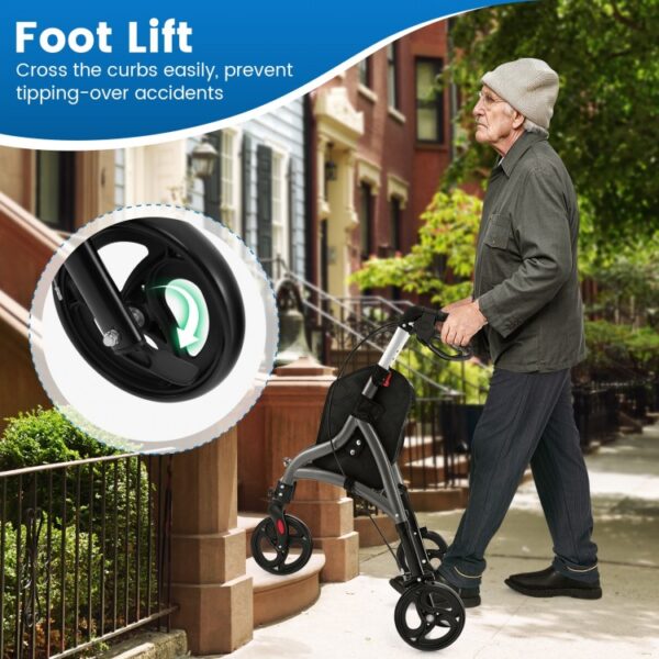 Foldable Rollator Walker with Lightweight Aluminum Frame - Image 2